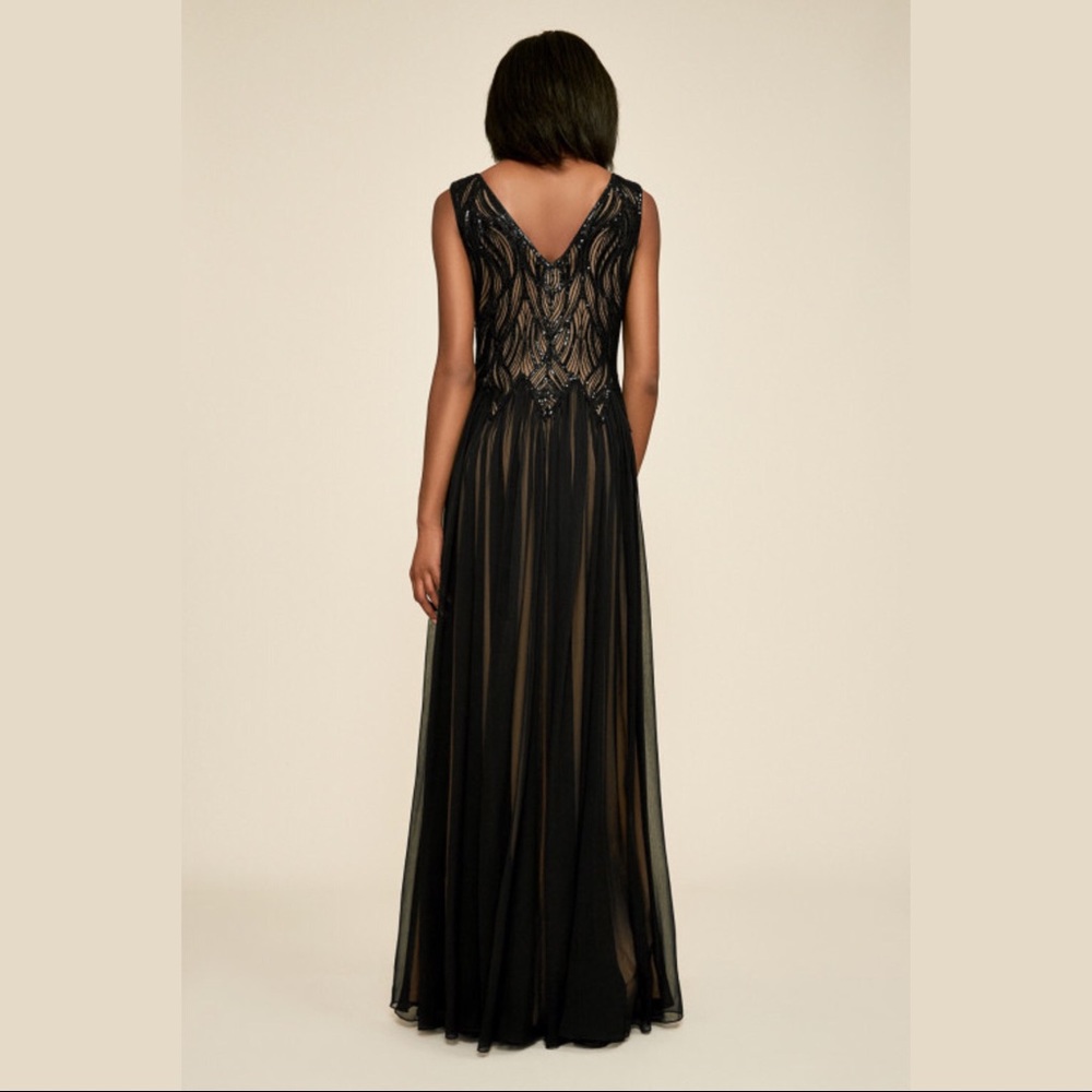 TADASHI SHOJI - VARINIA SEQUIN CHIFFON GOWN - Picture 2 of 5
